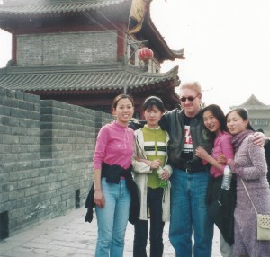 Making friends on Xi'an's city wall